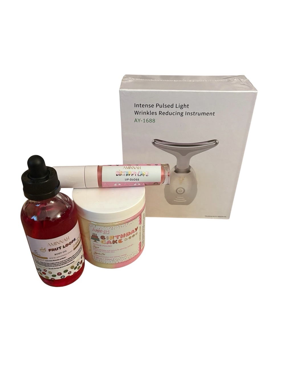 Handheld Facial Wand for Wrinkles and 3 Pieces of Aminnah